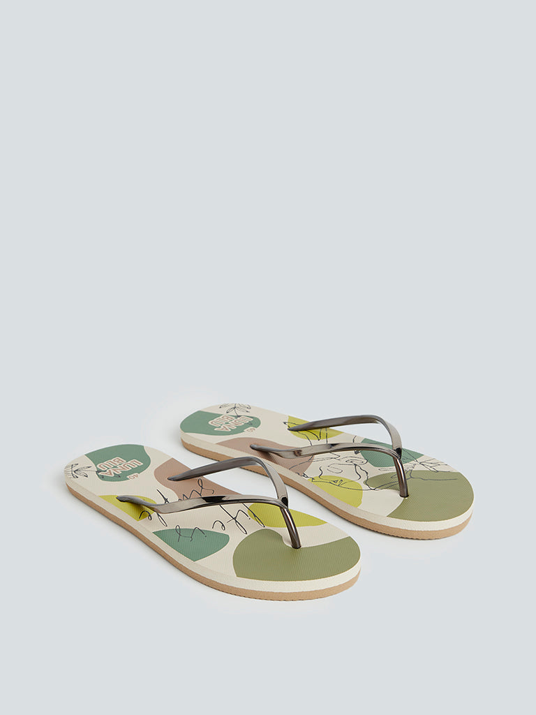 LUNA BLU Multicolour Colour Blocked Flip-Flops